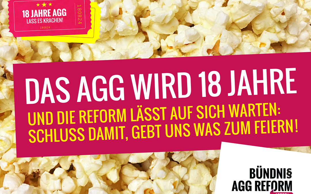 Popcorn für Abgeordnete und Ministerien: 18 Jahre AGG – lasst es endlich krachen